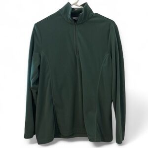 Lands End Women’s 1/4 zip fleece Size Medium Legacy Green